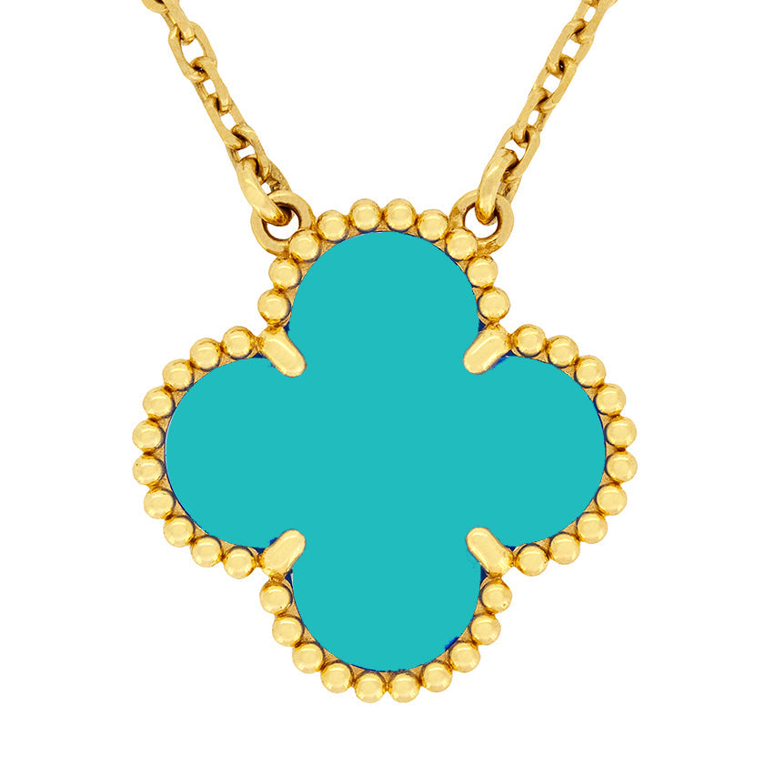Turqoise Green Van Cleef Necklace by ROSHWE LONDON