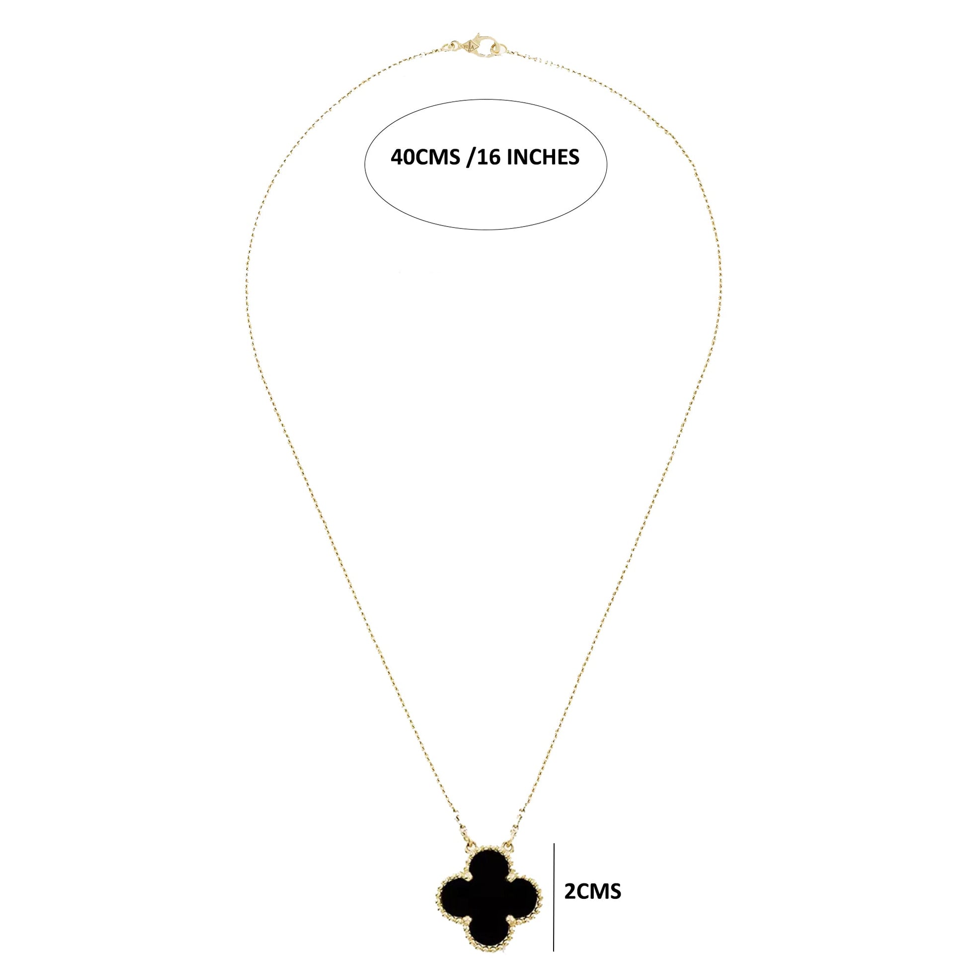 BIG BLACK Van Cleef Necklace by ROSHWE LONDON