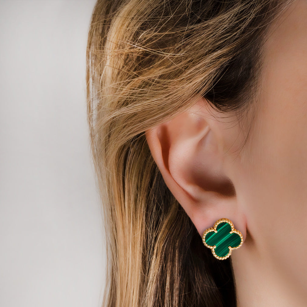 GREEN VAN CLEEF EARRINGS by ROSHWE LONDON