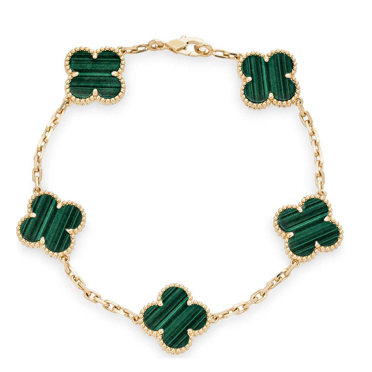 ROSHWE LONDON Van Cleef GREEN Bracelet Clover Four Leaf